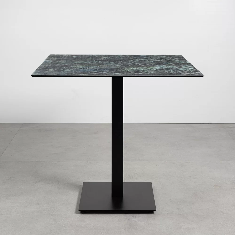 Tavolo con top in HPL 70X70 Forest Green