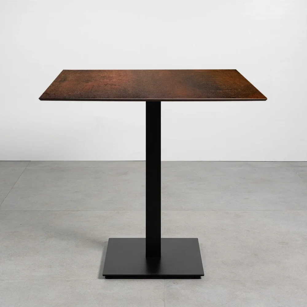 Tavolo con top in HPL 80x60 Corten