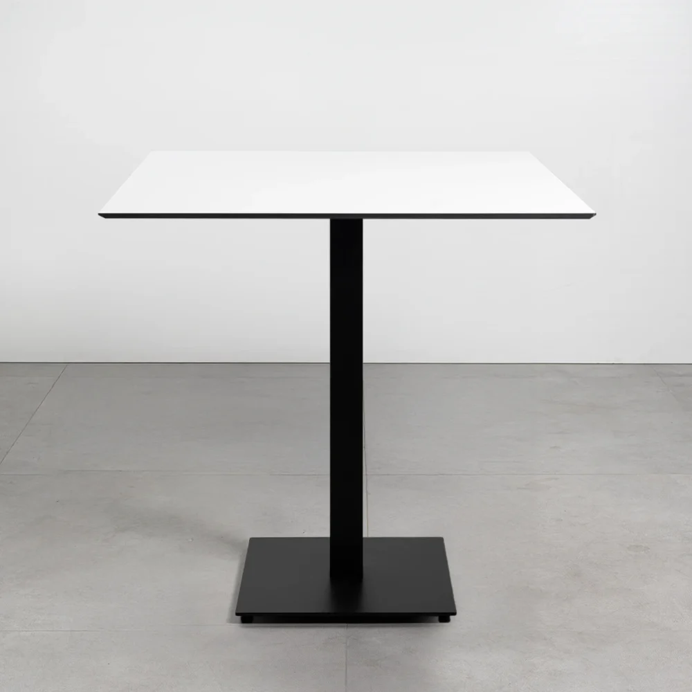 Tavolo con top in HPL 70x70 Bianco