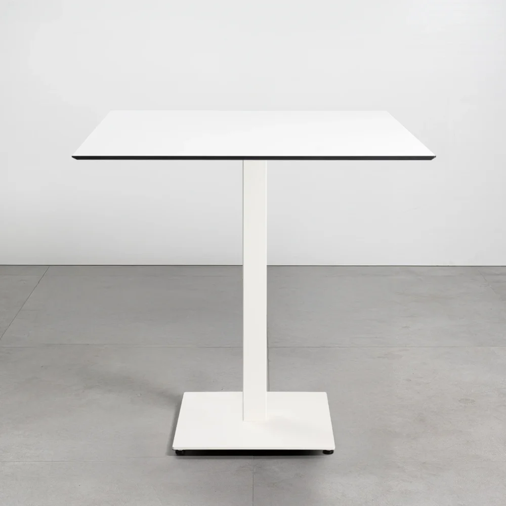 Tavolo con top in HPL 70x70 Bianco