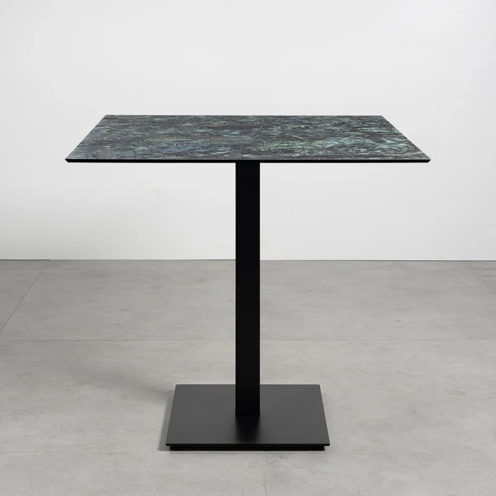 Tavolo con top in HPL 70X70 Forest Green