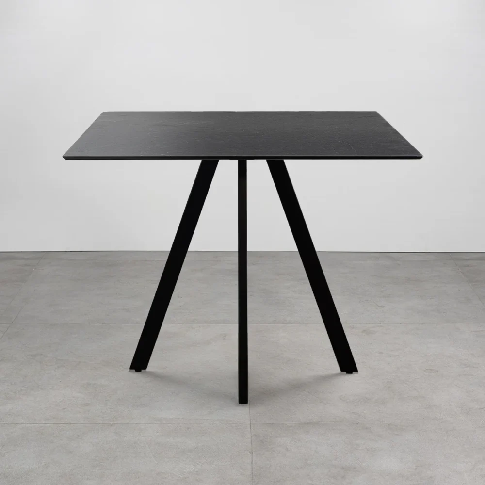 Tavolo con top in HPL ⌀80 Ardesia