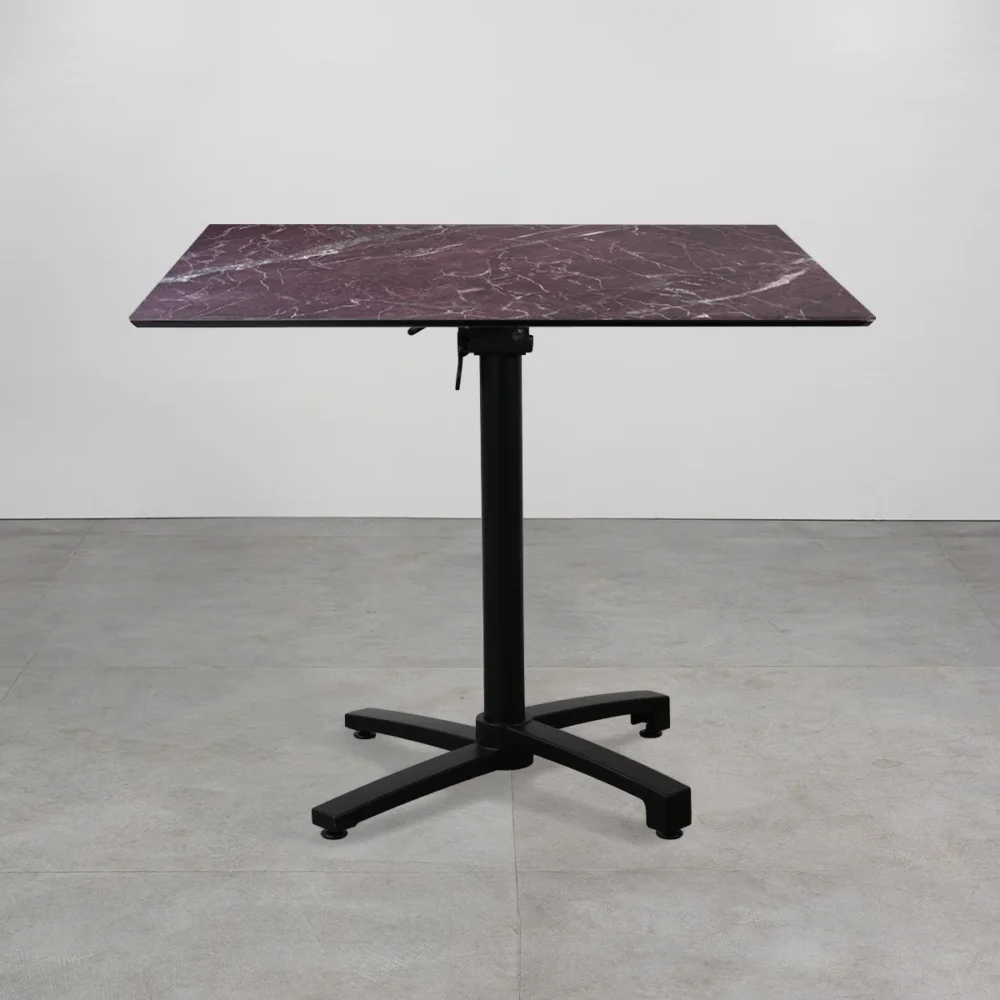 Tavolo con top in HPL ⌀80 Blood Stone