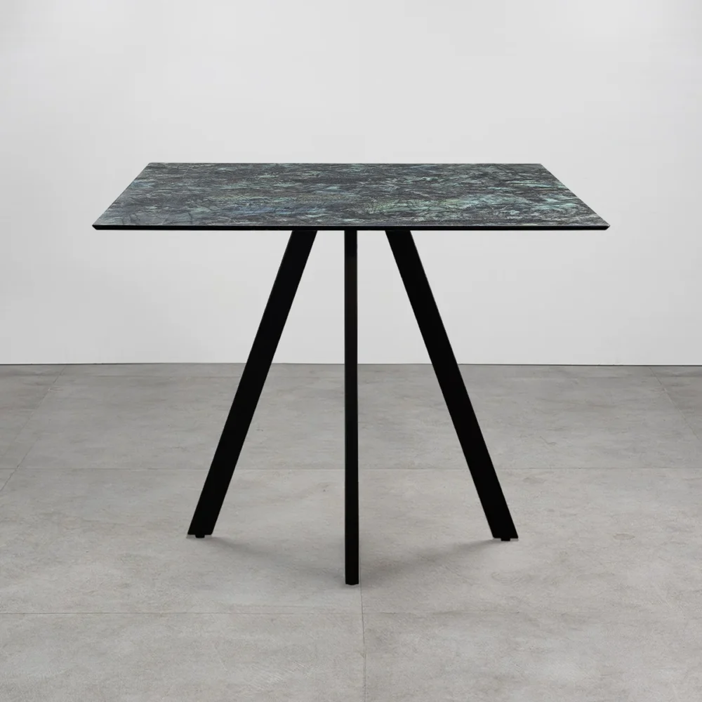 Tavolo con top in HPL ⌀80 Forest Green