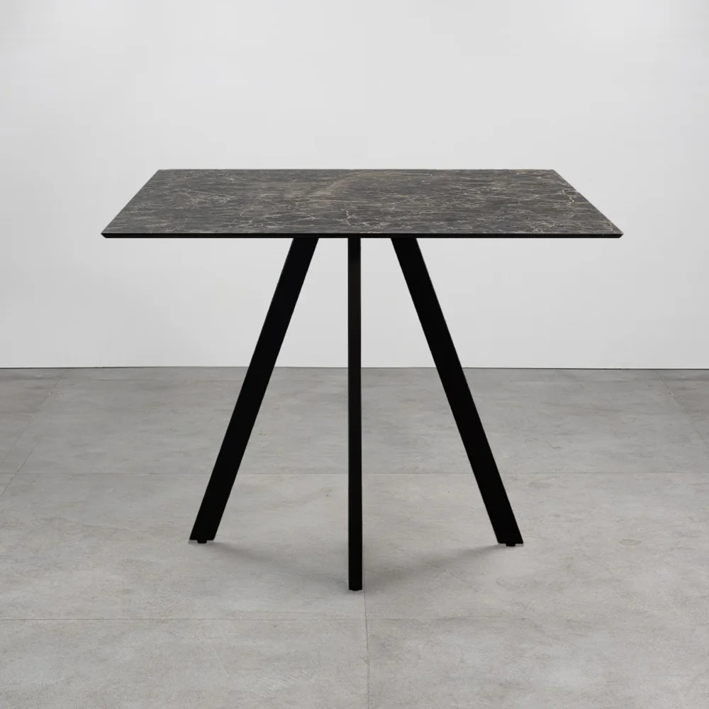 Tavolo con top in HPL ⌀80 Oriental