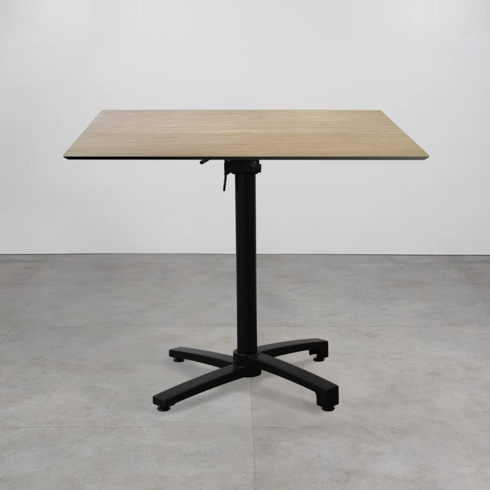 Tavolo con top in HPL ⌀80 Rovere