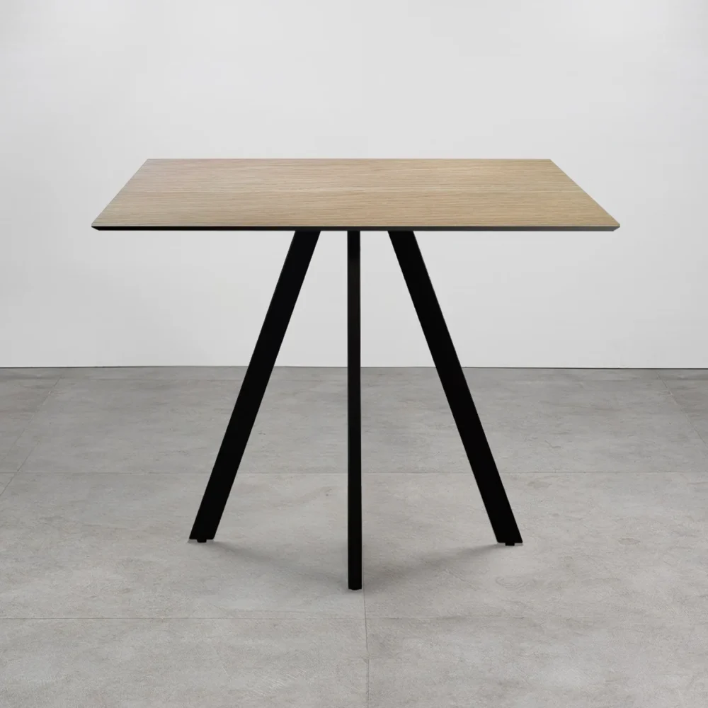 Tavolo con top in HPL ⌀80 Rovere