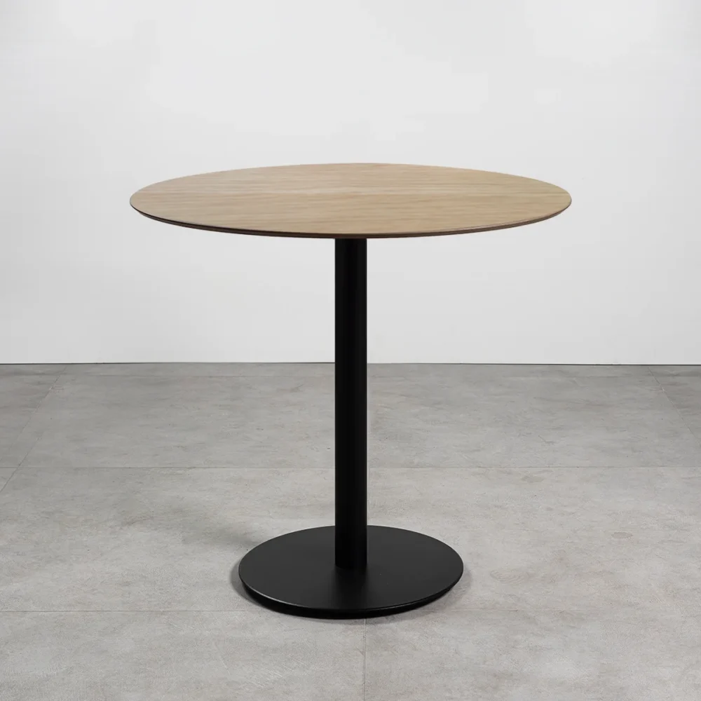 Tavolo con top in HPL ⌀80 Rovere