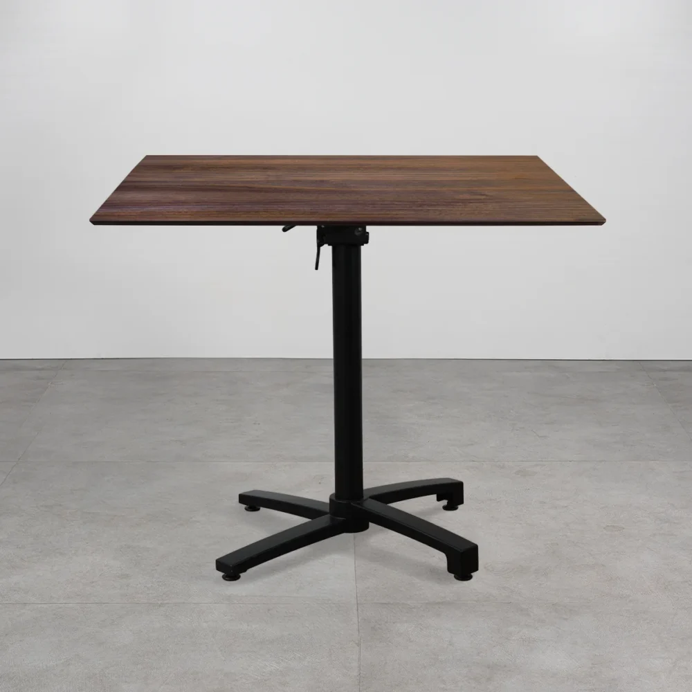 Tavolo con top in HPL ⌀80 Walnut