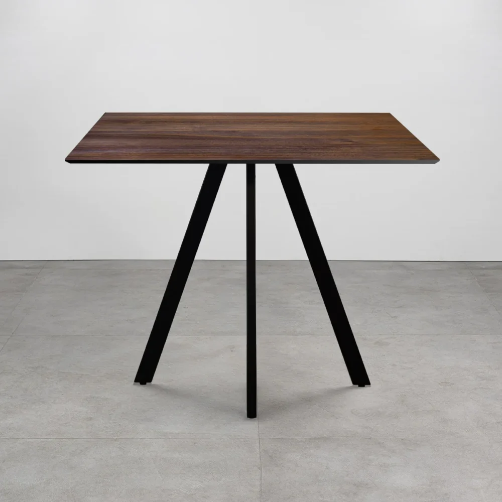 Tavolo con top in HPL ⌀80 Walnut